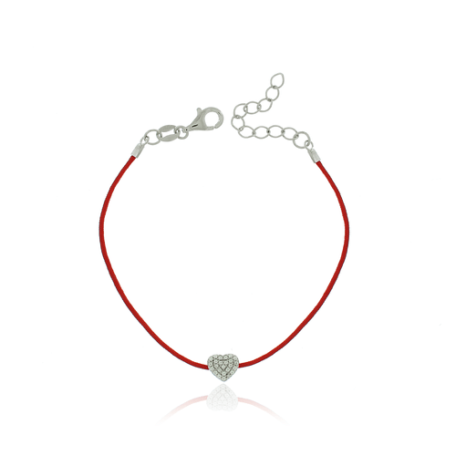 Pulseira Fio Coração Cravejado