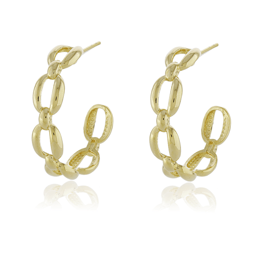 Argola Ovais Lisos Vazados