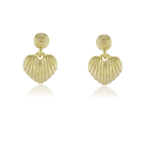 Brinco Círculo Coração Riscado