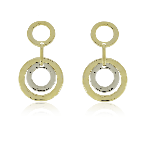 Brinco Círculos Vazados Martelados