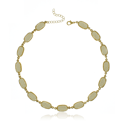 Colar Pérolas Ovais Voltas Lisas