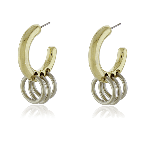 Argola Tubular Círculos Vazados