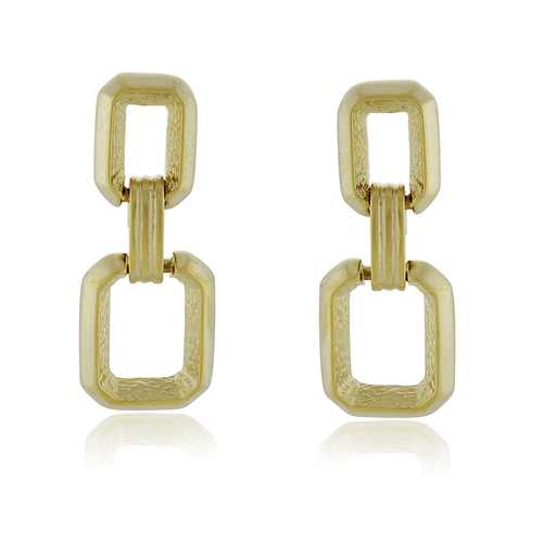 Brinco Retângulos Vazados Trabalhados