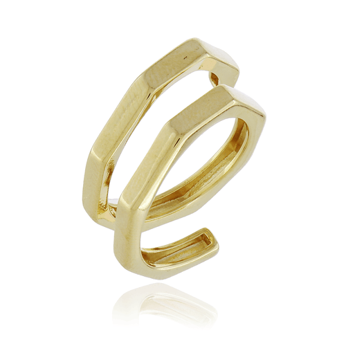 Anel Hexágono Duas Voltas