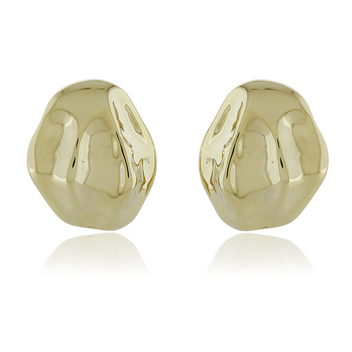 Brinco Oval Liso Martelado