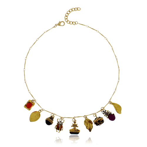 Colar Palitos Pingentes Variados