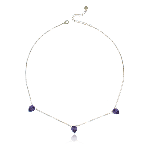 Colar Três Pedras Gotas