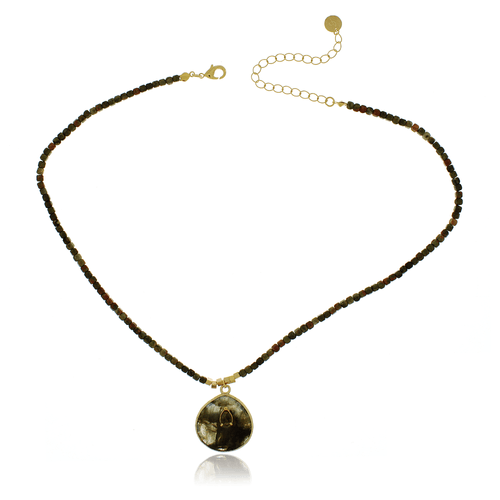 Colar Cristais Turmalina Pedra Gota