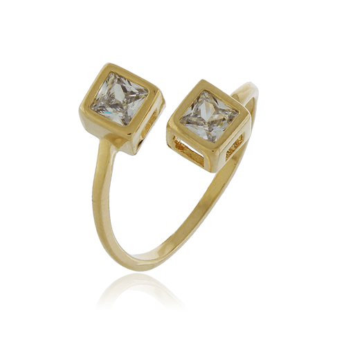 Anel Regulável Quadrados Navete