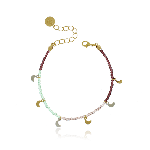 Pulseira Cristais Luas