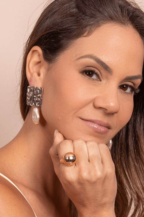 Anel Círculo Alto Liso