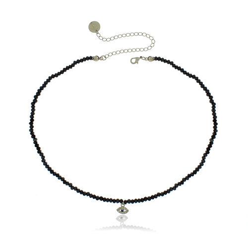 Choker Cristais Olho Grego Cravejado