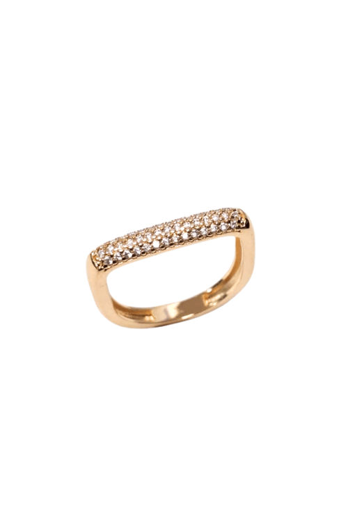 Anel Ponta Oval Base Reta Cravejada