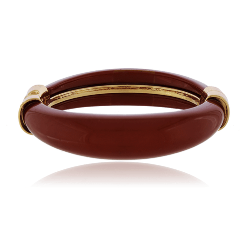 Bracelete Resina Meio Alto Pontas Lisas