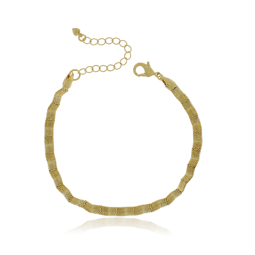 Pulseira Fita Ondulada Trabalhada