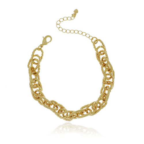 Pulseira Elos Ovais Trabalhados