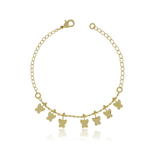 Pulseira Borboletas Lisas Penduradas