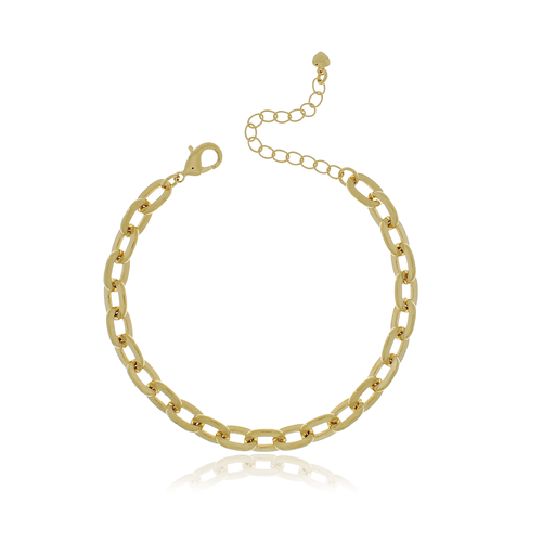 Pulseira Elos Ovais Batidos