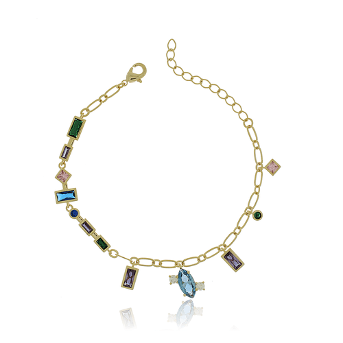 Pulseira Pedras Variadas Penduradas