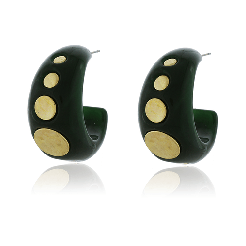 Argola Resina Círculos Lisos