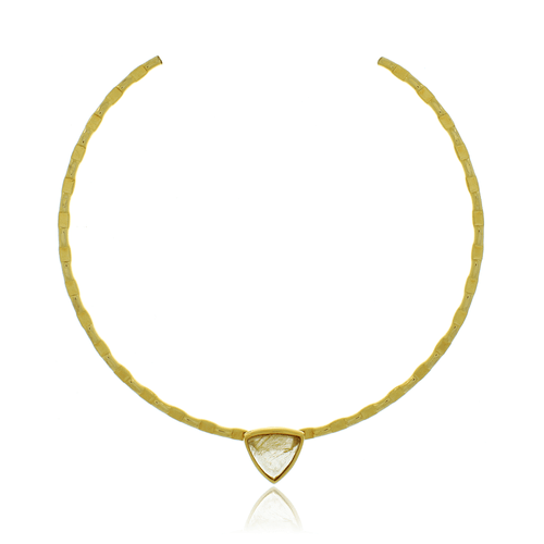 Choker Aro Trabalhado Pedra Triangular