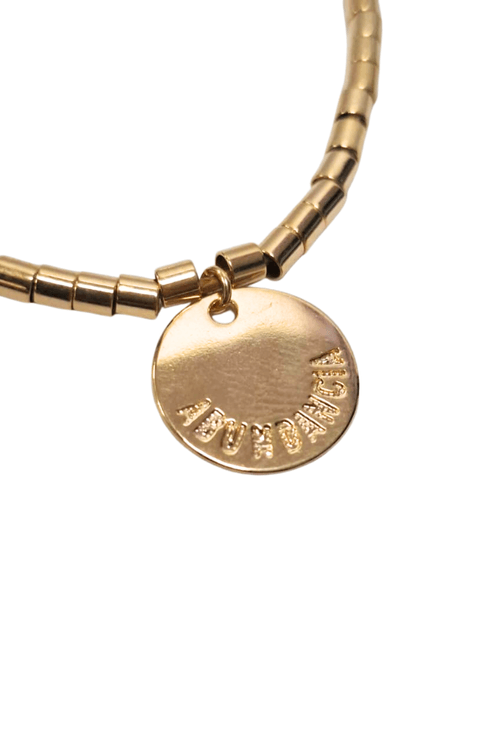 Pulseira Shambala Canutilhos Placa Abundância