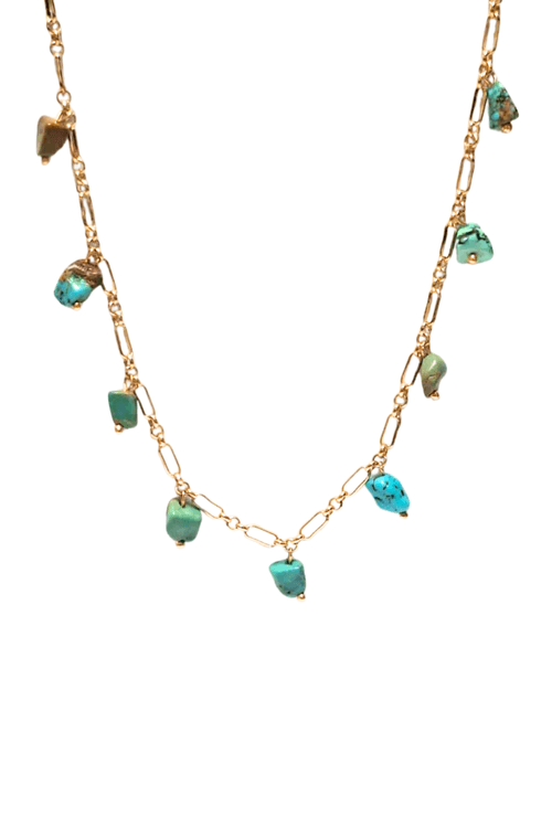 Colar Cascalhos Turquesa Hubei