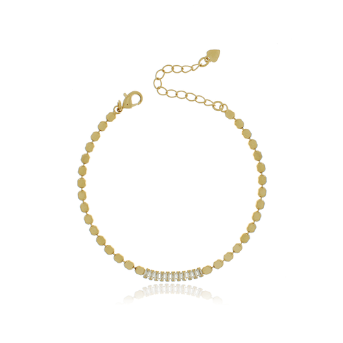 Pulseira Círculos Lisos Baguetes