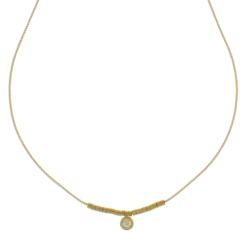 Colar Pedra Círculo Volta Lisa Rondelas