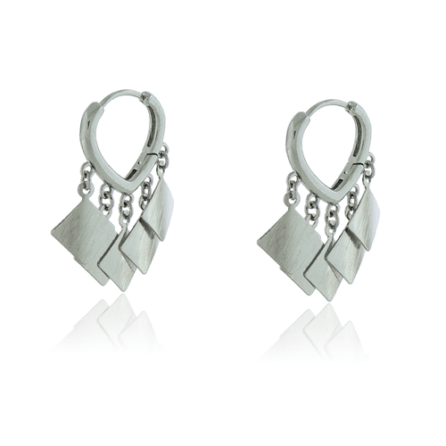 Argola Losangos Lisos Pendurados