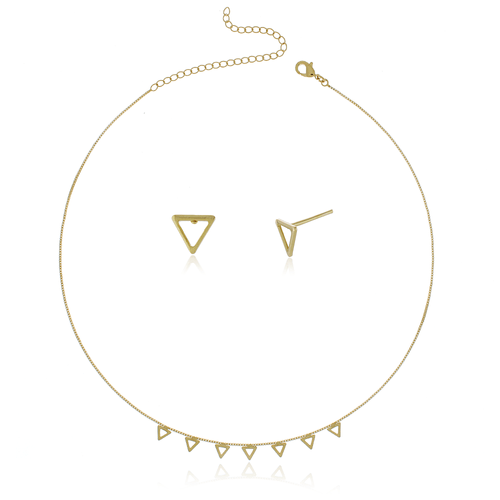 Conjunto Triângulos Vazados