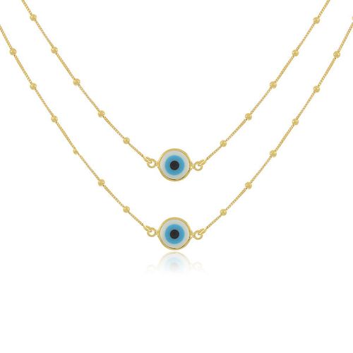 Escapulário Bolinhas Olho Grego