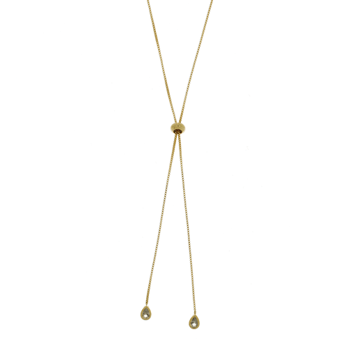 Colar Gravata Shambala Pedras Gotas Volta Lisa