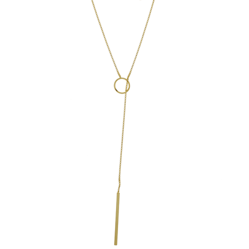 Colar Gravata Círculo Vazado Palito