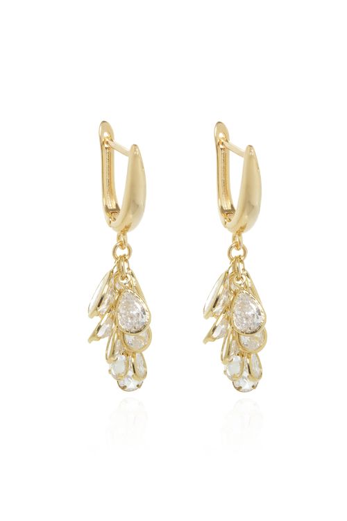 Argola Cacho Pedras Gotas