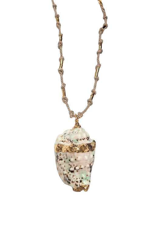 Colar Longo Sintético Nó Canutilhos Concha