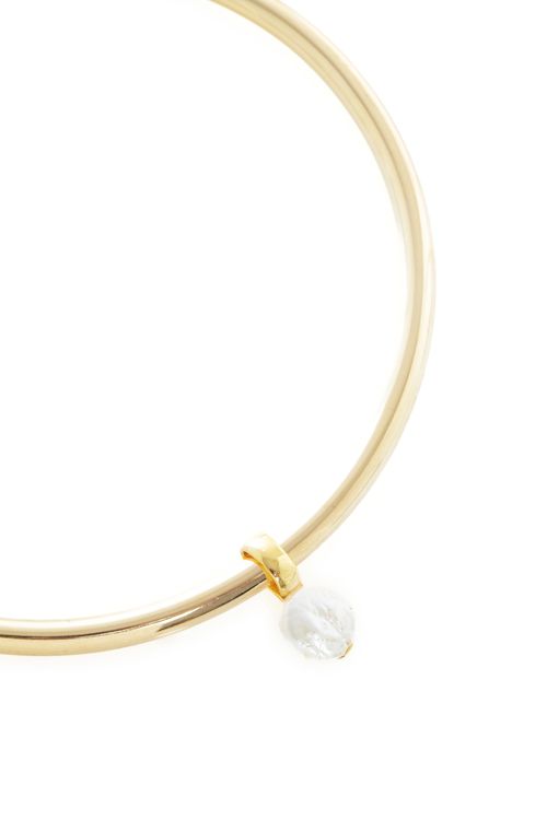 Choker Aro Tubular Pérola Círculo