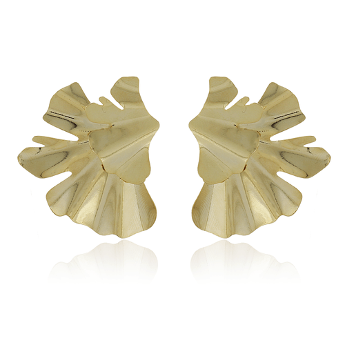 Brinco Círculo Placa Larga Vazada